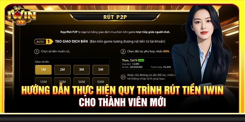 Hướng dẫn thực hiện quy trình rút tiền Iwin cho thành viên mới